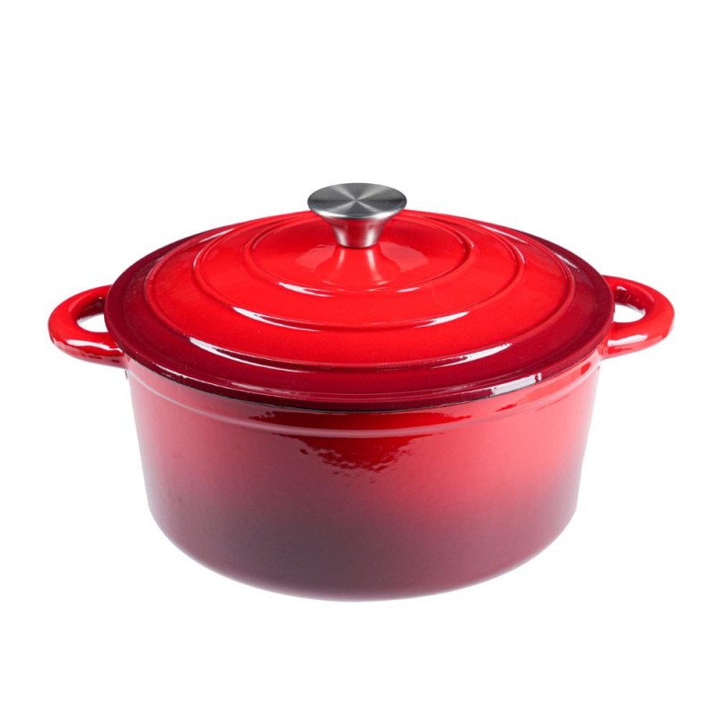 Емайлирана чугунена тенджера, Red, Ф22 - Сравняване на продукти